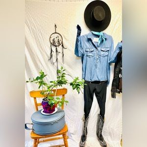 Bella Dahl Blue Denim Chambray Shirt